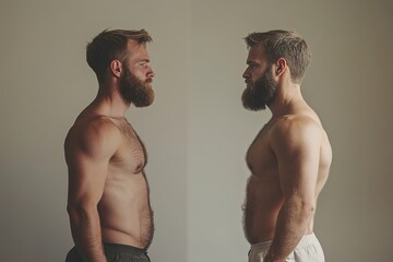 Man Before And After Loosing Fat, Generative AI