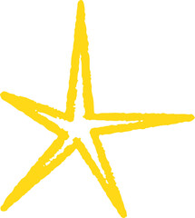 Wall Mural - star shape. abstract hand drawn crayon irregular element. cartoon outline burst. paper cut spiky geo