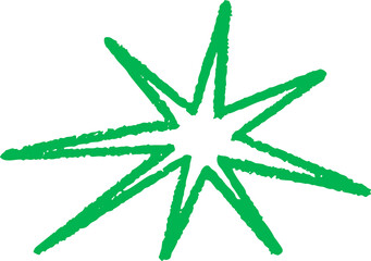 Wall Mural - star shape. abstract hand drawn crayon irregular element. cartoon outline burst. paper cut spiky geo