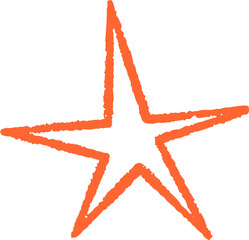 Wall Mural - star shape. abstract hand drawn crayon irregular element. cartoon outline burst. paper cut spiky geo