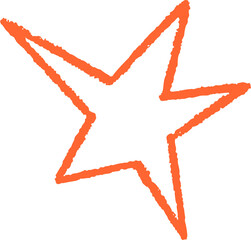 Wall Mural - star shape. abstract hand drawn crayon irregular element. cartoon outline burst. paper cut spiky geo