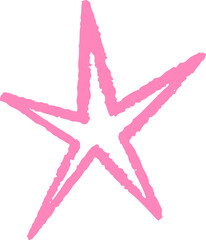 Wall Mural - star shape. abstract hand drawn crayon irregular element. cartoon outline burst. paper cut spiky geo