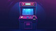 © Tunsale - Retro Arcade Game Screen. AI generated illustration.