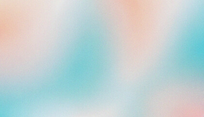 Wall Mural - abstract glowing color shape noisy banner bright cyan, crisp white, soft peach. dynamic color header