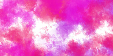 Wall Mural - Soft and cloudy watercolor stain of pink paint texture Digital painted watercolor white and light pink abstract canvas aquarelle background. 