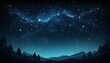 © Nata - Starlit night sky over mountains with a galaxy view for nature and astronomy-themed designs