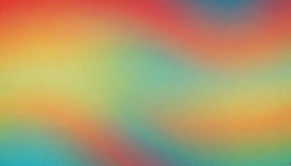 Wall Mural - grainy retro summer noise texture pastel colors gradient background wide banner backdrop red, orange
