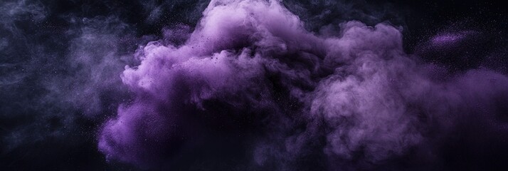 Wall Mural - purple powder and black smoke