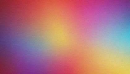 Wall Mural - yellow, red, cyan, purple poster banner landing page backdrop design. vibrant grainy wave with bold 