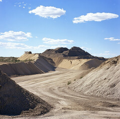 sand hills from frac sand mine