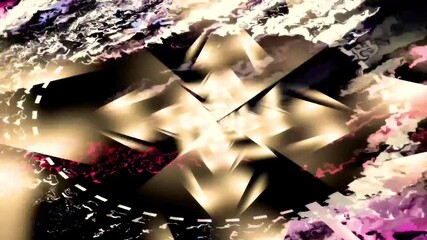 Aufkleber - Abstract Colorful neon animation on black background 