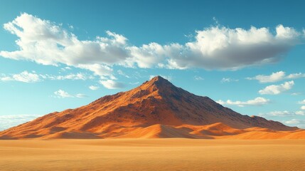 A mountain is in the distance with a cloudy sky in the background