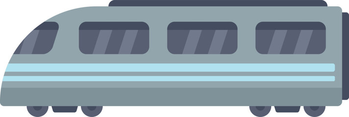 Sticker - Minimalist vector illustration featuring a modern high speed train, providing fast and efficient public transportation