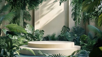 Wall Mural - Serene Display in a Lush Greenery Setting