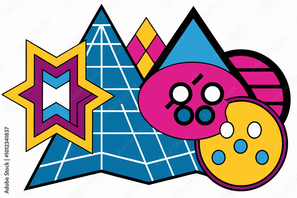 Стоковое векторное изображение «80s & 90s Sublimation Designs, Vector ...