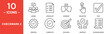 © Raw - Checkmark and Approval Icon Set: 10 Line Icons Including Agree, Verified, Checklist, Consent, and Support