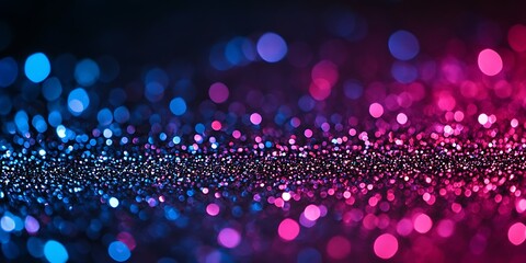 Wall Mural - Colorful bokeh lights in blue and pink hues.