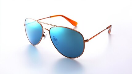 Stylish Aviator Sunglasses with Orange and Blue Gradient