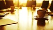 © Huzaifa - A corporate boardroom with executives discussing a business merger over coffee