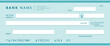 © bibin - Bank check, vector blank money cheque, checkbook template with guilloche pattern and fields. Currency payment coupon, money check background