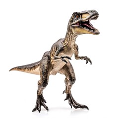 Wall Mural - Saurischia, Theropoda, Velociraptor isolate on white background. 