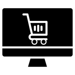 Online Shopping Icon Element For Design