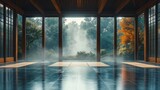 3d illustration of a traditional japanese dojo serene and atmospheric with a hazy background evoking a sense of discipline and focus essential for martial arts training