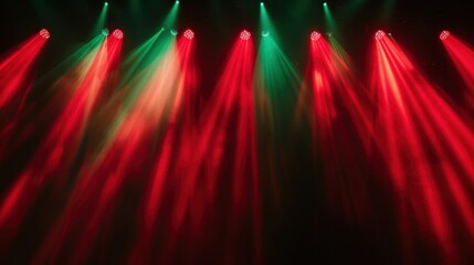 Sticker - Dramatic Stage Lighting in Red and Green Hues