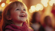 © Victor - Close-Up of a Smiling Child Singing in a Church Choir During a Christmas Festival, Emphasizing Their Joy and Participation in the Christmas Carols