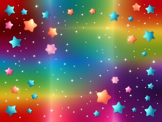 Colorful starry background with galaxy and sparkle effects, vibrant blue, pink, purple, and neon hues, abstract fantasy design with gradient and glitter for modern wallpaper, poster, dream backdrop (2