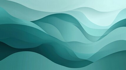 Abstract Teal Waves