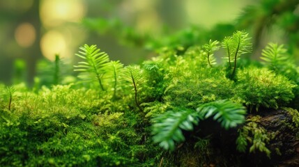 Wall Mural - Close-up of Lush Moss and Greenery