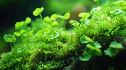 Canvas Print - Close-up of Moss and Sprout