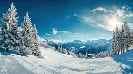 Snowy Mountain Landscape