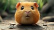 © jinna - Cute Guinea Pig Portrait with Big Eyes and Open Mouth