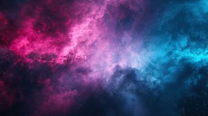 Canvas Print - Explore the vastness of space with this stunning cosmic image depicting a starry scene and vibrant nebulae.