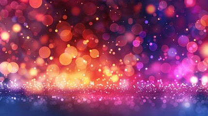Wall Mural - experience a dazzling array of lights and bokeh effects that create a magical and celebratory atmosp
