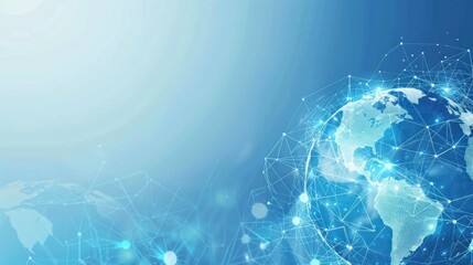 Wall Mural - global network connection