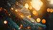 © Jhati - Glowing Christmas tree lights shining on a winter evening during holiday celebrations