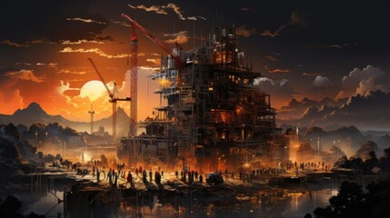 Wall Mural - The City of Iron and Flame