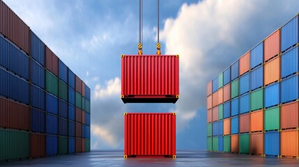 Cargo Container Lifting  Shipping Containers  Logistics  Freight  Shipping  Trade  Import