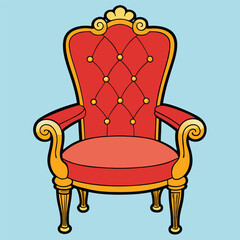 chair Victorian-style vector illustration.