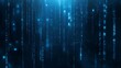 © Sanwa - Abstract digital data stream of binary code on a blue background, symbolizing technology, innovation, coding, future, and data flow.