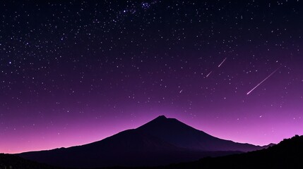 Starry Night Mountain Landscape