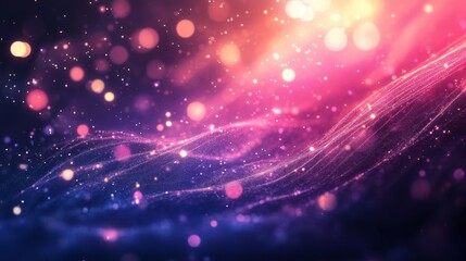 Aufkleber - A vibrant, swirling backdrop of colorful lights and particles, creating a mesmerizing abstract scene filled with energy and depth.