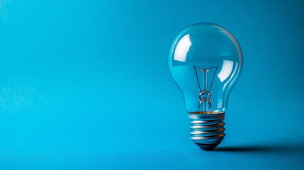 Wall Mural - glowing light bulb symbolizes innovation and ideas, illuminating a clean background. This image represents creativity, inspiration, and the bright potential of new thoughts and solutions