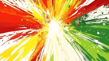 Canvas Print - Abstract Colorful Explosion Background