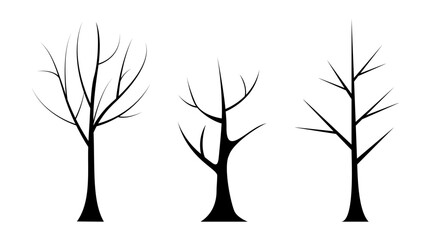 dry tree, dead tree illustration