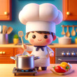 © S - 3D 요리사 캐릭터