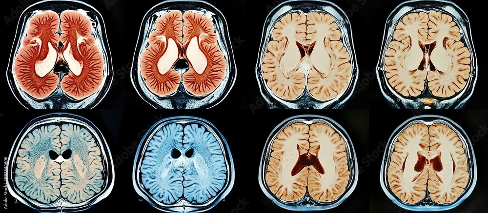 MRI Scans of a Human Brain Stock Illustration | Adobe Stock
